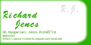 richard jencs business card